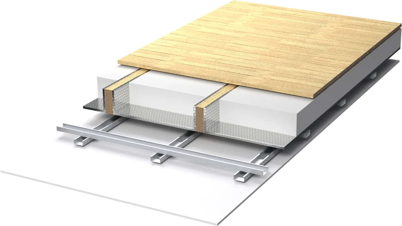 3D rendering: renovation of the attic floor slab
