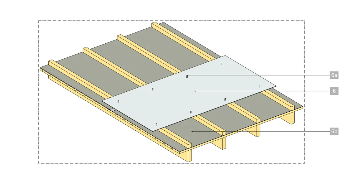 Installation drawing, step 6: Silver or Bronze: the first strip