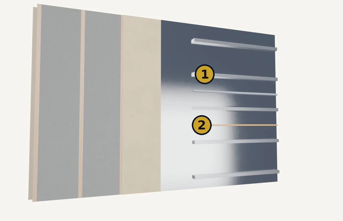 Installation, step 3: the framework and the service zone